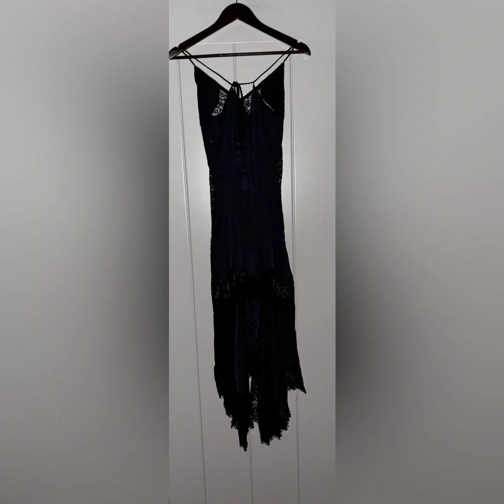 Intimately Free People Satin Sunsetter  Maxi‎ Dress NEW Women M Witchy Boho